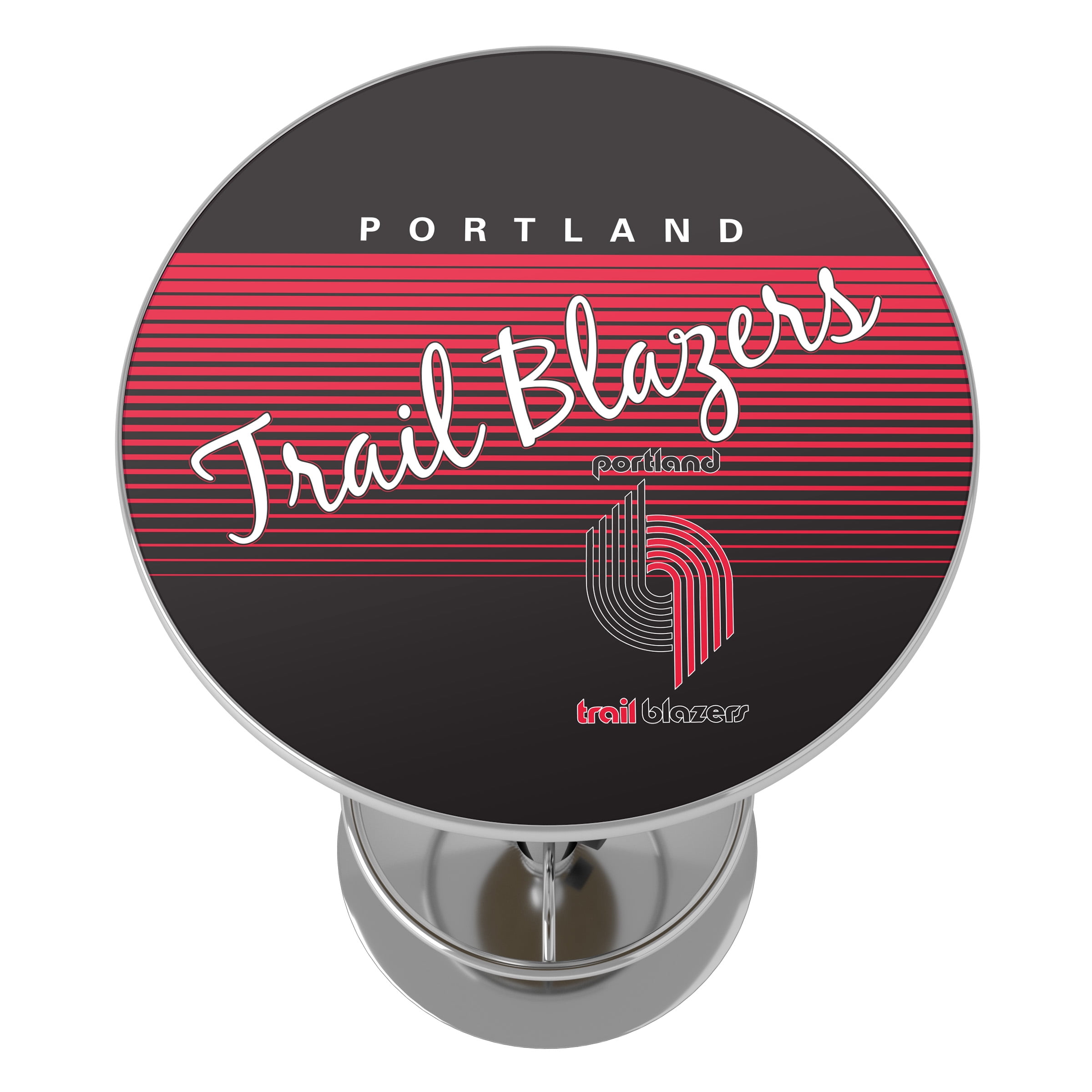 Portland Trail Blazers Hardwood Classics Bar Table with Adjustable Footrest and Acrylic Top
