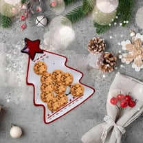 Meggemo Santa Claus Dinnerware Set Reusable Holiday Table Decor Ceramic Dishes for Christmas Family Meals Xmas Gatherings