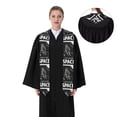 thumbnail image 4 of Daiia I Need More Space Pattern Graduation Shawl Stole – Satin Graduation Stole Academic Stole Non-Slip Design-Sharp Corner, 4 of 7