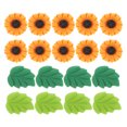 thumbnail image 1 of Chinchetas de girasol de 40 piezas: chinchetas de hojas verdes para tableros de corcho, tablones de anuncios, accesorios de oficina, carteles con mensajes fotográficos para pared., 1 of 8