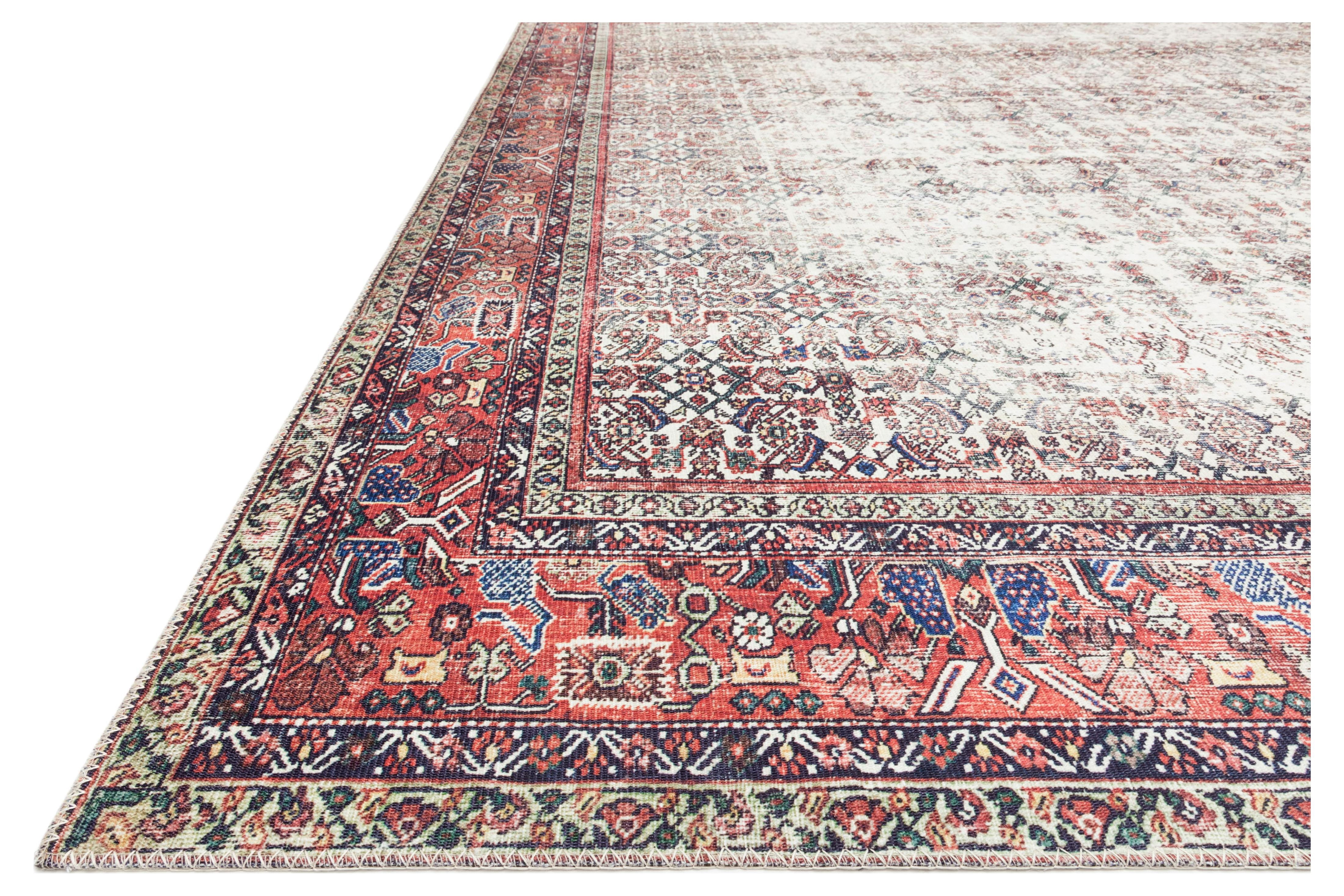 Loloi Layla LAY-12 Printed Ivory / Brick Oriental Area Rug 2'-3" x 3'-9"