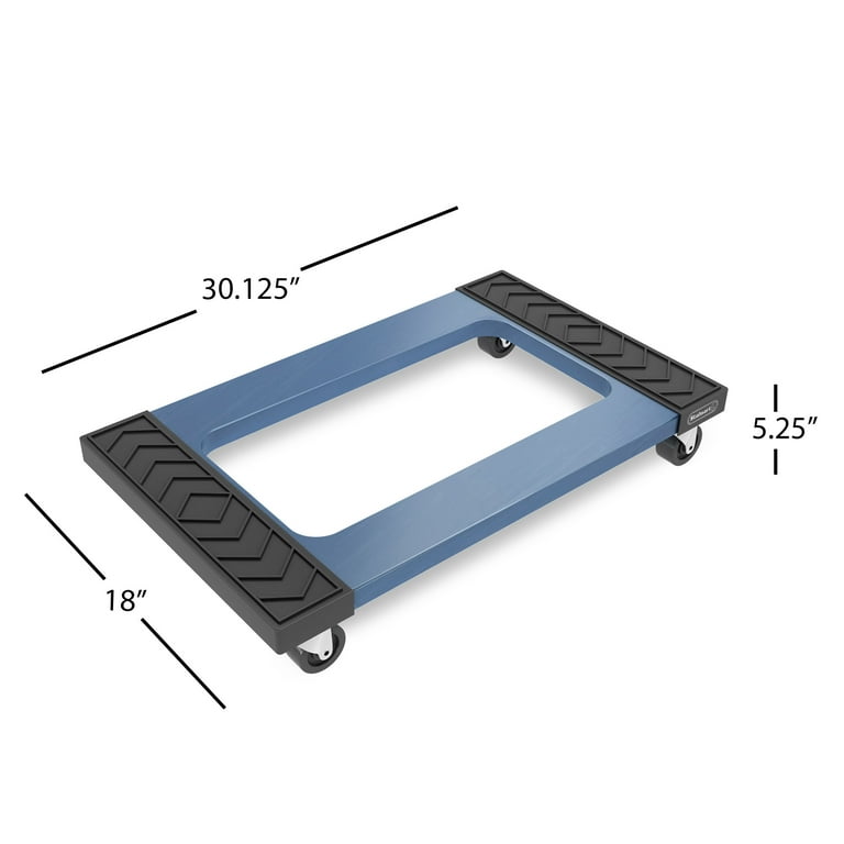 Stalwart 1,000 lb. Heavy-Duty Plastic Movers Dolly