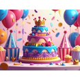thumbnail image 3 of Colorful Birthday Cake Celebration Backdrop Backdrop Decorations Birthday Party Party Supplies Photo Props Happy Birthday Banners Decorations Events, 3 of 3