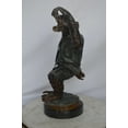 thumbnail image 4 of Nifao Monkey With Trumpet Bronze Statue – Home Decor Sculpture, 24"L x 12"W x 26"H, 4 of 9