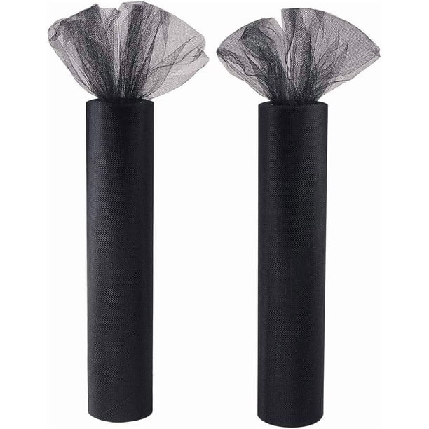 Tela de tul negra de 30 cm, 1 rollo de 25 yardas, cinta de malla decorativa para confección de faldas, para hombres y mujeres