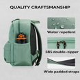 thumbnail image 3 of WATERFLY Unisex Student 20L Small Durable Travel Hiking Nylon Backpacks Daypack,Green, 3 of 7