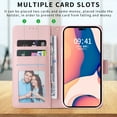 thumbnail image 3 of SaniMore for iPhone 15 Pro 6.1" 2023 Case, PU Leather Luxury Marble Flip Cover with Detachable Wrist Strap Card Slot Kickstand Shockproof Magnetic Buckle Protective Shell, Rosegold, 3 of 8