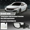 thumbnail image 2 of Door Mirror Assembly Left Side for Honda Civic 2016-2020 Power Glass Heated Manual Folding 5 Pins White, 2 of 6