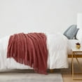 thumbnail image 5 of Navy Throw Blanket Textured Solid Soft Sofa Couch Decorative Knitted Blanket, 60" x 80" Navy, 5 of 5