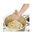 thumbnail image 2 of iKonbi Stainless Steel Pav Bhaji Masher, Boil Potato Masher Other Vegetable Masher with Wooden Handle, 2 of 2