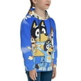 thumbnail image 3 of Lsque Bluey Patten Youth Hoodie Sweatshirt Pullover with Kangaroo Pocket Boys and Girls Hoodie Warm Hoodie for Kids, 3 of 8