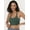 Green, variant on HSIA Wireless Medium Impact Women's Strappy Cross Back Padded Sports Bra,White