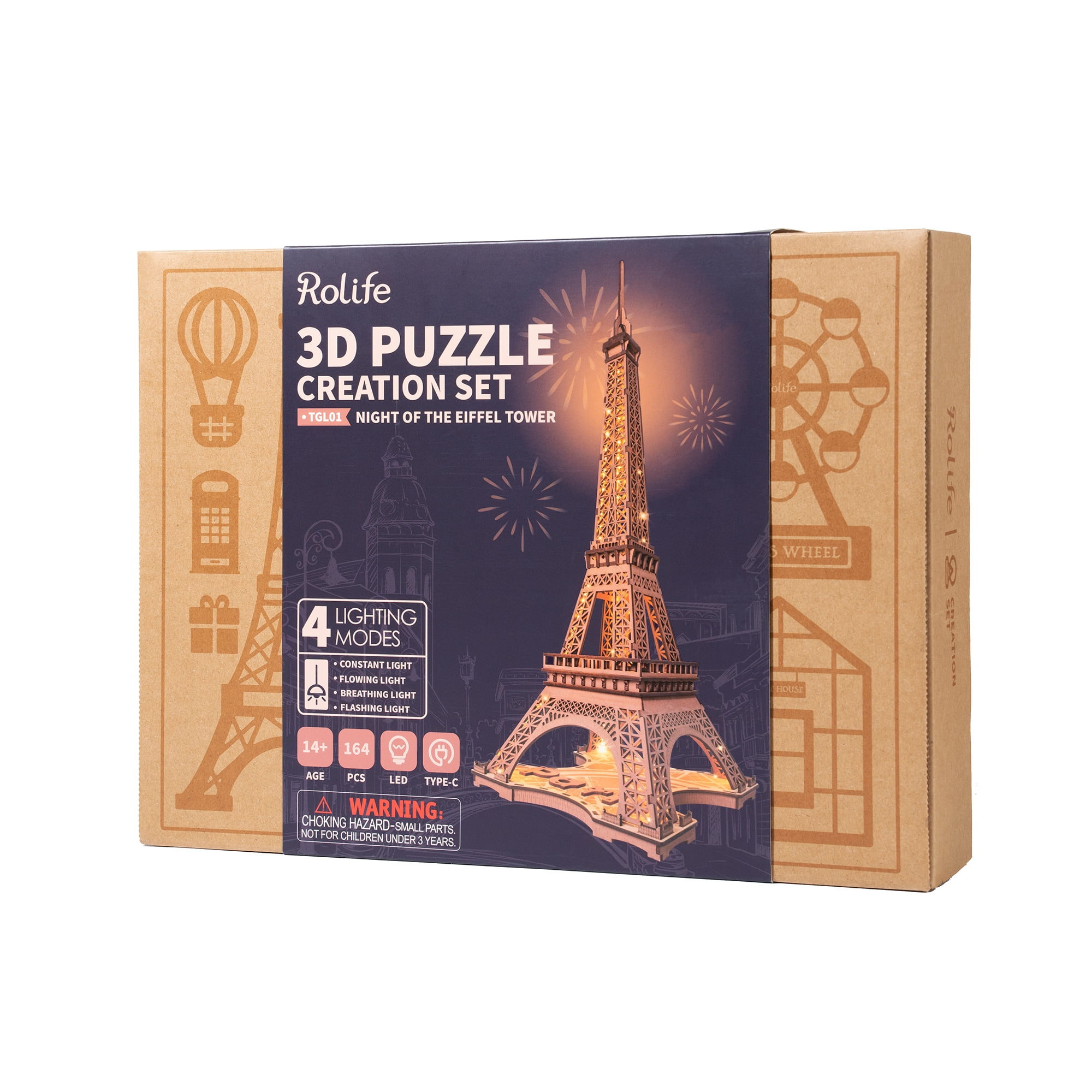 Tour Eiffel de nuit - Puzzle 3D - 226 pieces - Puzzle 3D