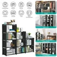 thumbnail image 2 of 9 Cube Storage Shelf Organizer Stackable DIY Closet Storages and Organizers for Living Room Bedroom, 2 of 16