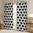 thumbnail image 2 of Homewish Boys Girls Black Love Heart Black Out Curtains,Dreamy Princess Curtains Pack of 2 (42x63 Each),Happy Valentine's Day Bedroom Curtains,Lightweight Room Decor, 2 of 6