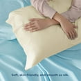 thumbnail image 5 of Cooling Pillow Cases Queen - Grey Viscose from Bamboo Pillowcase Set of 2, Cool Silk Pillowcases, Soft Chill & Breathable Pillow Covers with Envelope Closure, Gift for her, 20x30 inches Cream, 5 of 8