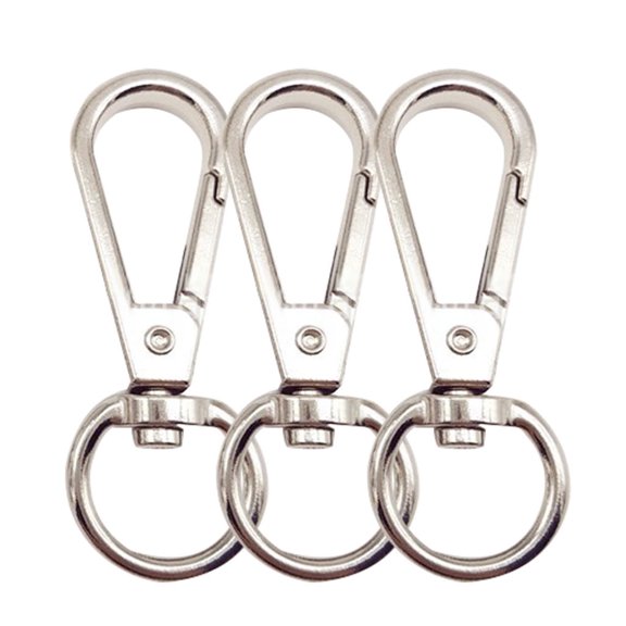 3-Pack Metal Carabiner Clip Keyring, Alloy Material, 14g Rustproof, Small Elegant, for Keys/Key Finder, Ideal Gift for Holidays