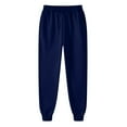 thumbnail image 3 of Mepaouo Women's Winter Casual Baggy Sweatpants High Waisted Joggers Pants with Pockets(Navy,XL), 3 of 4
