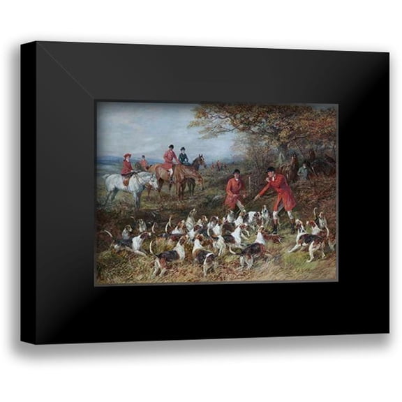 Hardy, Heywood 14x11 Black Modern Framed Museum Art Print Titled - Hunters and Hounds