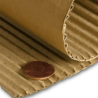3 IN x 24 FT Single Face A-flute Corrugated Cardboard Rolls for Crafts and  Wrap