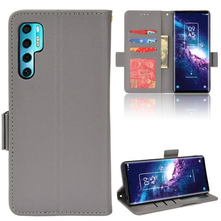 TCL 20 Pro 5G Case , PU Leather Flip Cover Card Slots Magnetic Closure Wallet Case for TCL 20 Pro 5G