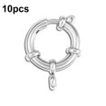 thumbnail image 1 of BUYISI Exquisite 10Pcs Stainless Steel Spring Ring Round Clasps For Artisan Jewelry A, 1 of 5