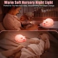 thumbnail image 2 of Pig Night Light for Kids Kawaii Bedside Lamps, Touch Dimmable Nursery Light Baby Sleep Training Lamp for Children Gifts Room Decor, 2 of 4