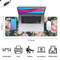 thumbnail image 5 of Long Mouse Pads for Desk,Pioneer Flower Floral Print Pattern Desk Mats on Top Of Desks, Desk Mouse Pad Extra Large with 3mm Non-Slip Base and Stitched Edge for Gaming,Office,Work,Home 31.5"x11.8", 5 of 6
