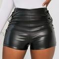 thumbnail image 2 of Sngxgn Women's High Waisted Casual Shorts Ripped Hem Frayed Distressed Short Casual(Black,L), 2 of 9