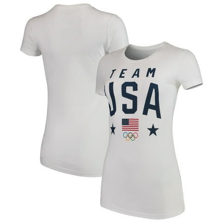Women's White Team USA Shielded T-Shirt