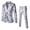 A-Silver324, variant on Mens Shiny Suit Set Metallic Two Piece Slim Fit Button Up Long Sleeve Suit Jacket And Pants Formal Performance Wear Cozy Outfit
