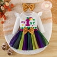 thumbnail image 2 of XIYON Cute Clothes For Girls Carnival Girls Outfit Long Sleeve Bodysuit With Colorful Tutu Skirt Playful Toddler For Baby Girls Party Wear Tutu Dress And Top 9-12 Months, 2 of 9