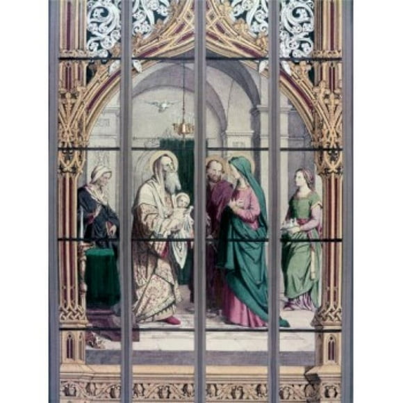 Posterazzi SAL9008275 Presentation at the Temple Stained Glass 19th Century Poster Print - 18 x 24 in.