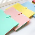 thumbnail image 5 of FRCOLOR Plastic File Folders A4 Size Snap Closure Accordion Folder Document File Folder (Pink), 5 of 8