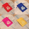 thumbnail image 3 of Chinese Jewelry Double-sided Embroidered Gift Drawstring Pocket Storage Bags Packing Adjustable Pouches Organizer Dark Blue, 3 of 8
