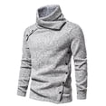thumbnail image 2 of Curuila Mens Sweatshirt Long Sleeve Solid Color High Neck Pullover Sweatshirts Autumn Winter Comfort Pullover Tops Size S, 2 of 9