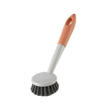 TZYUDK Multi-purpose Kitchen Cleaning Brush Hangable Cleaning Brush Pot And Brush Kitchen Utensils Sink Brush Stain Removal Pot Brush orange Plastic