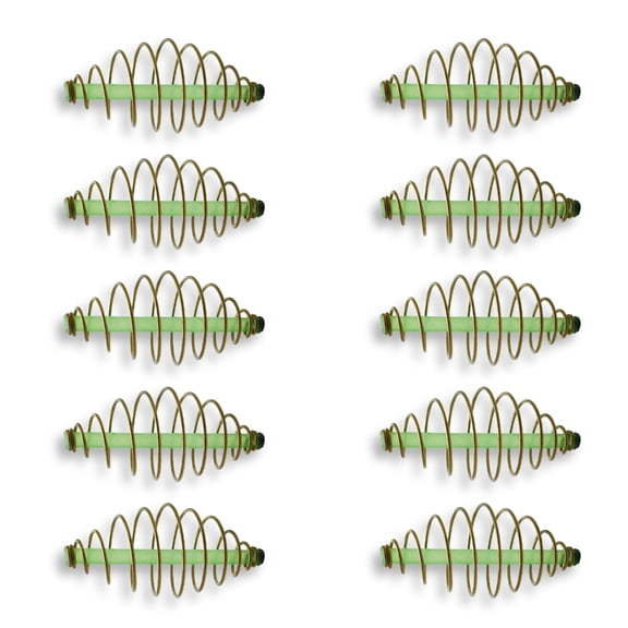 10pcs Baits Thrower Feeder Coil Inline Method Feeder Fishing Spring Feeder Fishing Equipment Tool Fishing Tackle