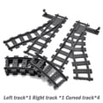 thumbnail image 1 of City Trains Flexible Tracks Forked Straight Curved Soft Rails Track Switch Building Block Bricks Kids DIY High-tech Creative Toy,Stytle A, 1 of 9