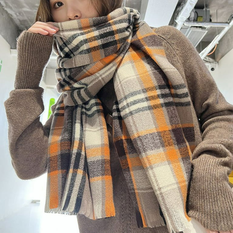 Women's Long Scarf Shawl with Warm Soft Imitation Cashmere for