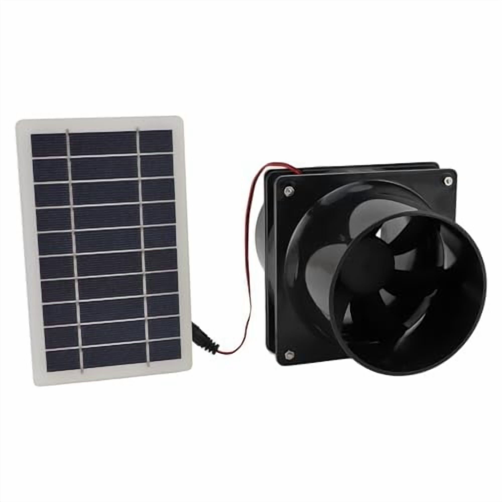 10W 12V Solar Powered Exhaust Fan For Round Pipe ABS Solar Panel Ventilation Fan Kit For Pet House Chicken Coop RV Greenhouse