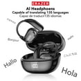 thumbnail image 6 of ERAZER XT66PRO Bluetooth 6.0 Wireless Open-Ear Headphones, AI Translator, Noise-Cancelling Earbuds, 130+ Languages, IPX5 Waterproof, Black, 6 of 10