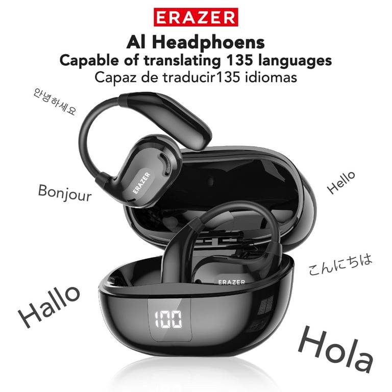 ERAZER XT66PRO AI Translation Headphones Real Time 135 Language