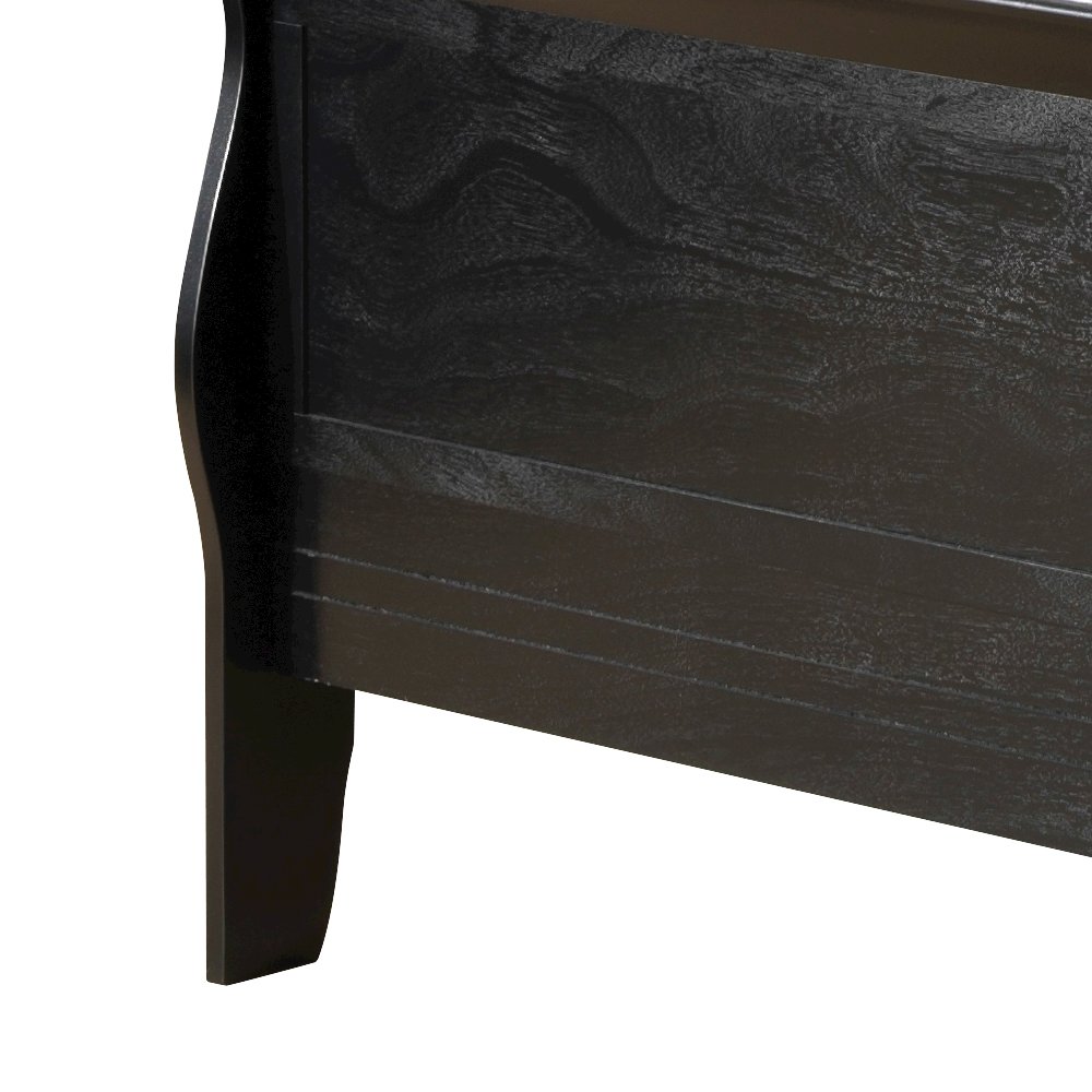 Glory Furniture Louis Phillipe Twin Bed in Black Color