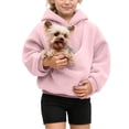 thumbnail image 6 of FUZHIQ Cat Pouch Hoodie for Girl Solid Kangaroo Pocket Dog Pouch Sweatshirts Pet Carrier Pullover Animal Holder Long Sleeve Top for 5-6 Years, 6 of 9