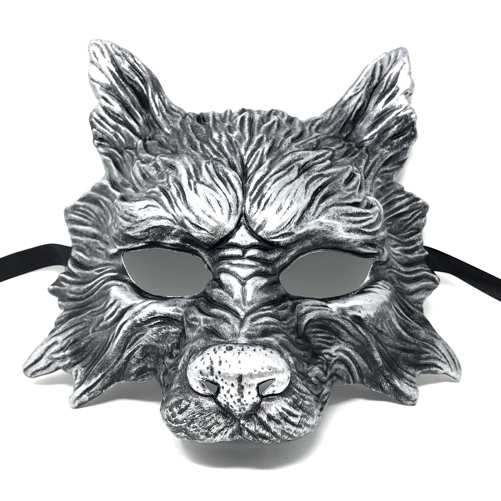 Masque Halloween Crâne Animal En Résine - Loup-Garou, Chien, Style Horreur Réaliste Demi-Masque