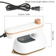 thumbnail image 2 of Gustave Mini Portable Steam Iron Travel Steamer for Clothes, 180° Rotatable Handheld Clothing Garment Fabric Steamer Iron Wrinkle Remover for Travel, Home, Office, Dorm - White, 2 of 9