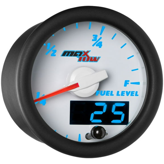 MaxTow White & Blue Double Vision Fuel Level Gauge