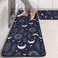 thumbnail image 2 of Kitchen Rugs Sets Of 2,Dark Blue Sun Moon Cloud Pattern Anti Fatigue Kitchen Mat Rugs Non Slip Washable,Decorative Kitchen Floor Mats for Kitchen,Sink,Laundry,17"x47"+17"x47", 2 of 5