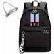 thumbnail image 1 of Fashion BTS Backpack Colleage Bookbag School Bag Jimin Suga Jin Jhope RM jung kook V Fans Casual Daypack BTS Merchandise, 1 of 4